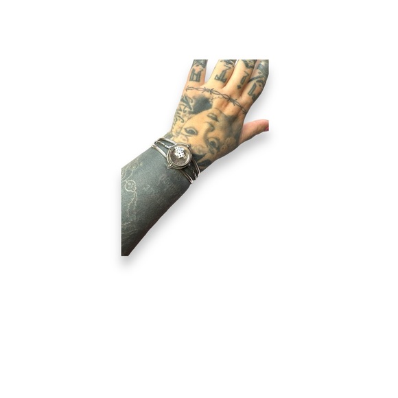 Sterling silver dice die cuff bracelet by RISH handmade artisan instagram large - Picture 5 of 8
